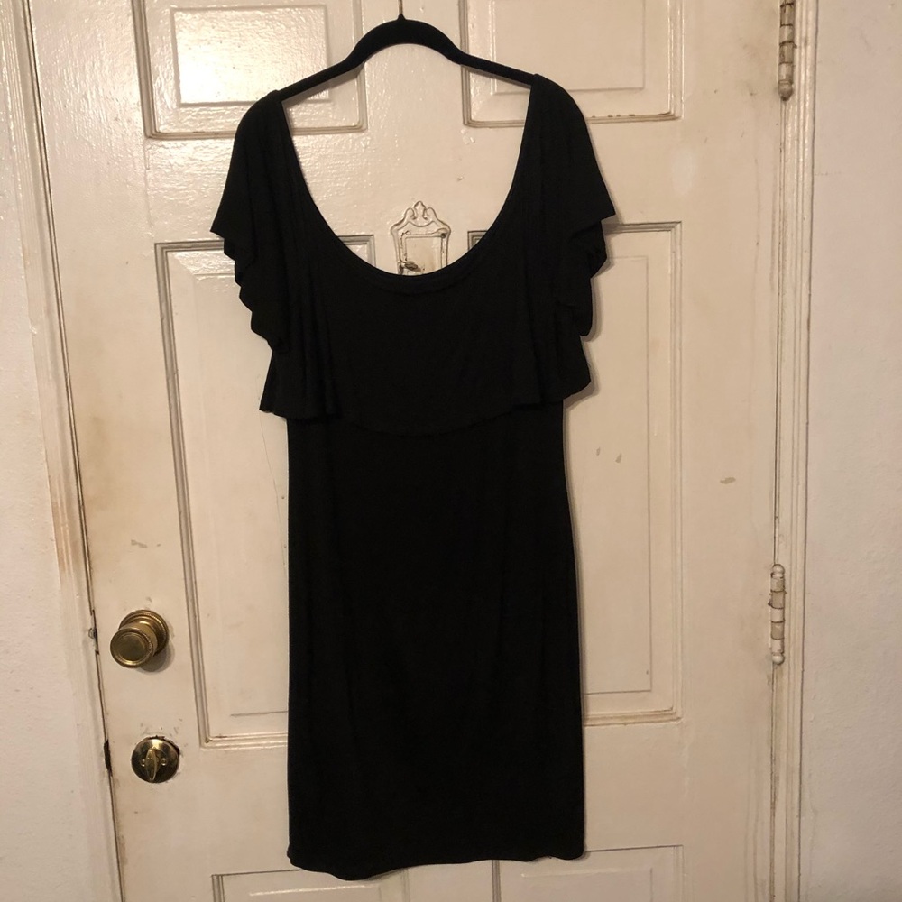 Black Ruffle Dress - Picture 4 of 5